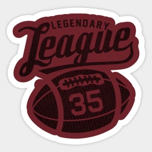 Legendary League Football Jersey bestseller tshirt tee shirt Sticker